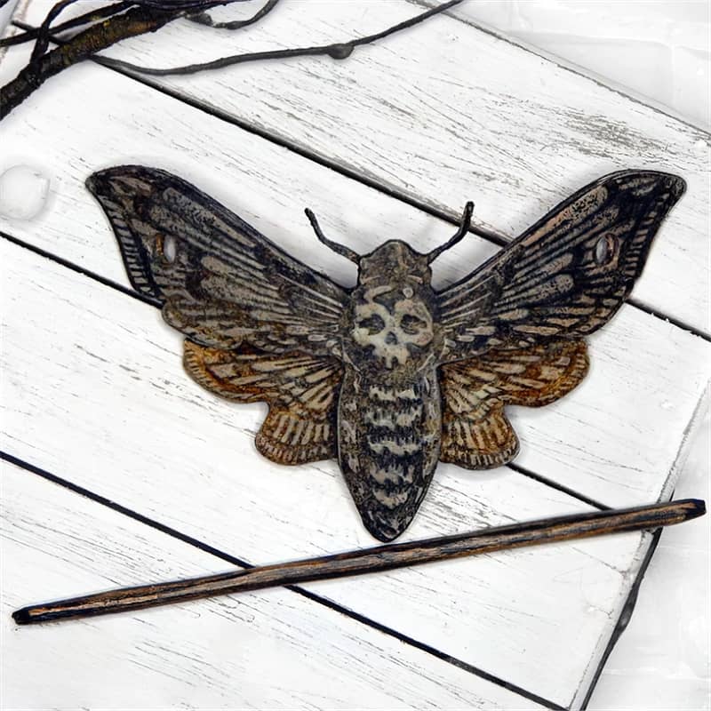 Skull Hairpin Moth Hairpin