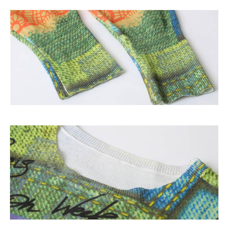 Women's plus size knitted pullover T-shirt  | IFAUN