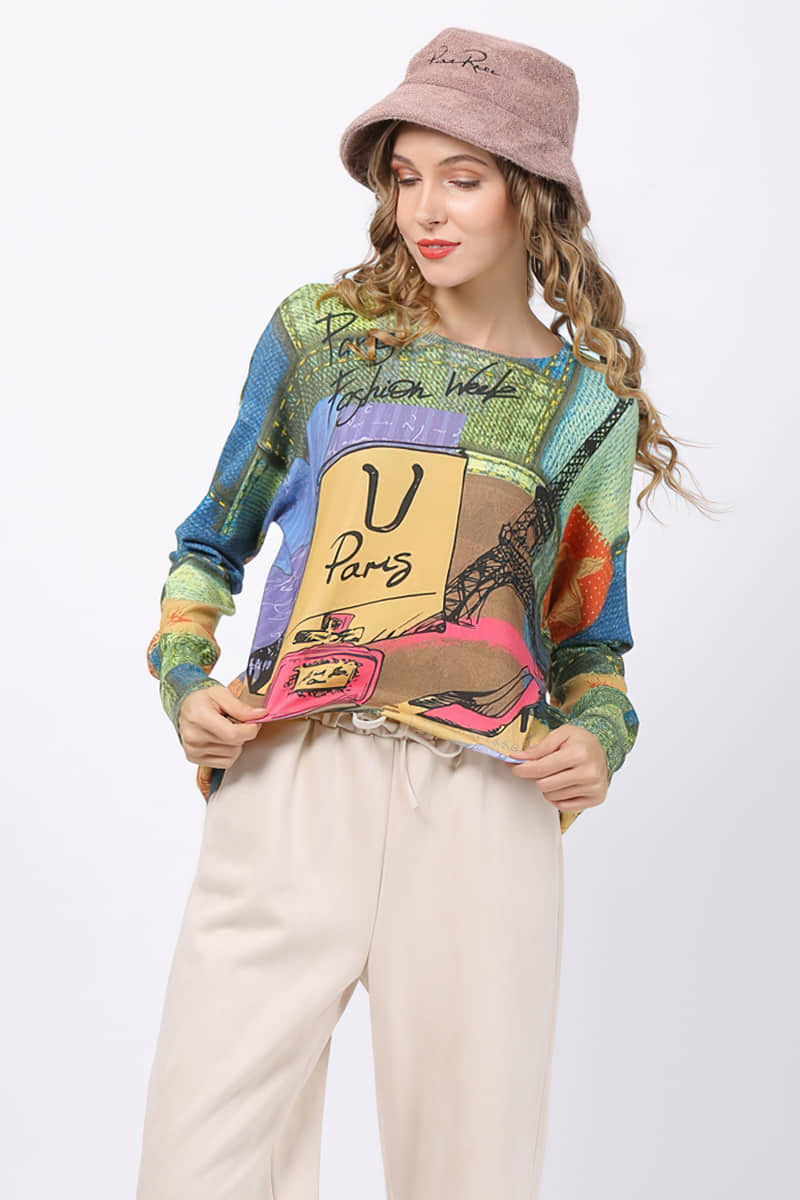 Women's plus size knitted pullover T-shirt One Color / XL | IFAUN