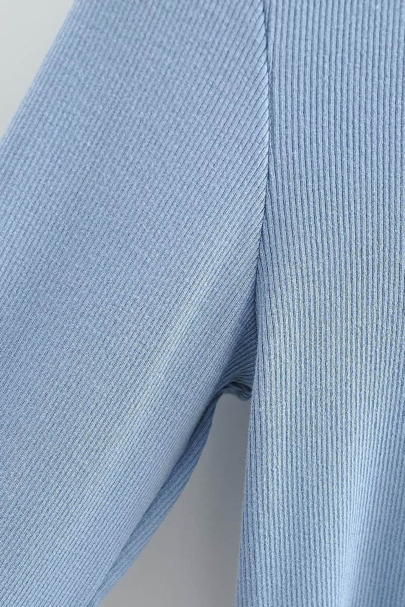 Slim round neck button bottoming shirt long-sleeved T-shirt top  | IFAUN