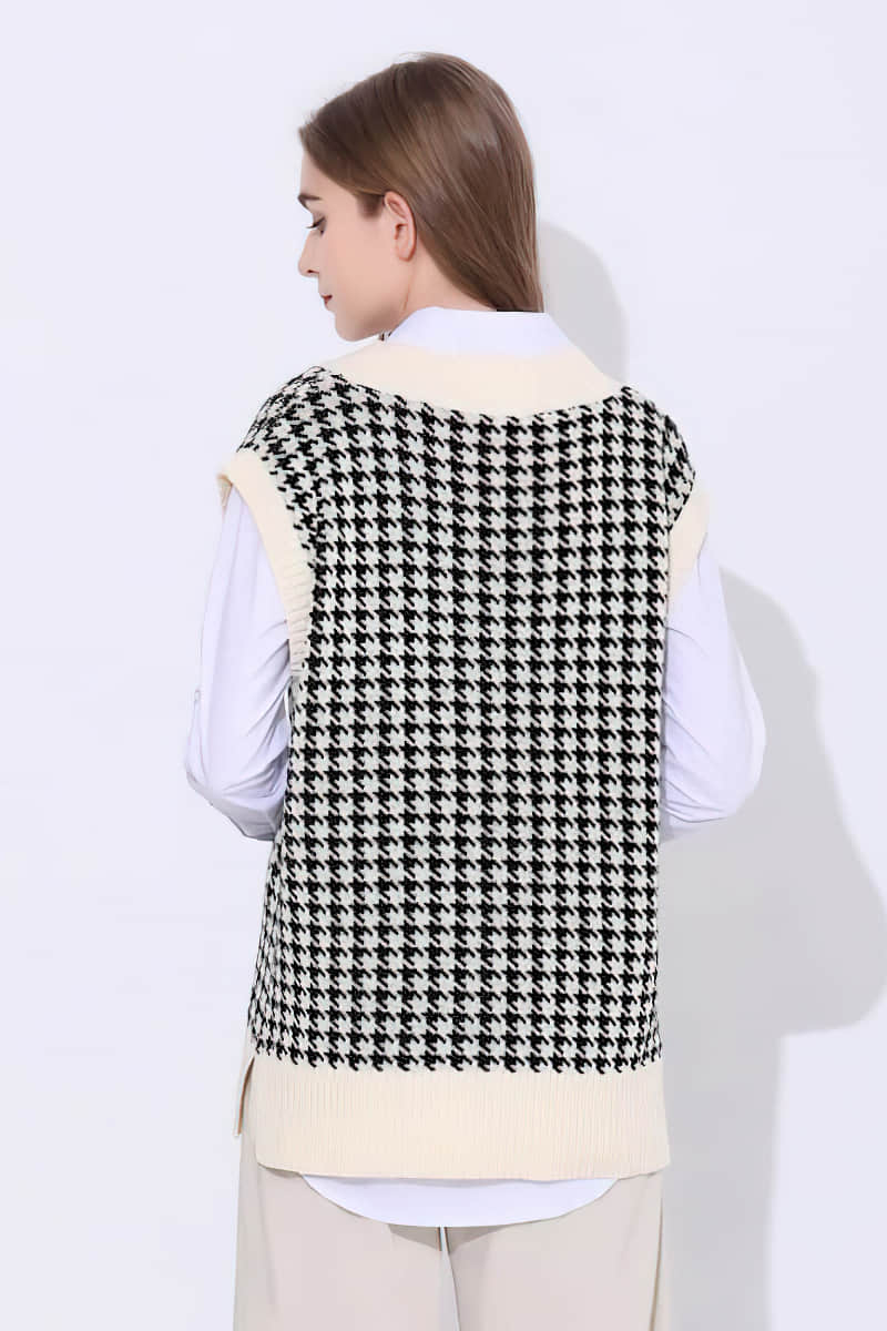Knit sweater loose sweater vest  | IFAUN