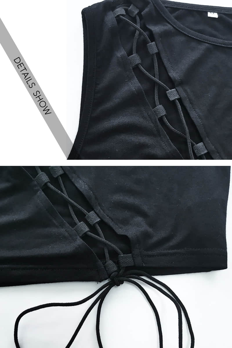 Sexy summer hollow sleeveless T-shirt  | IFAUN