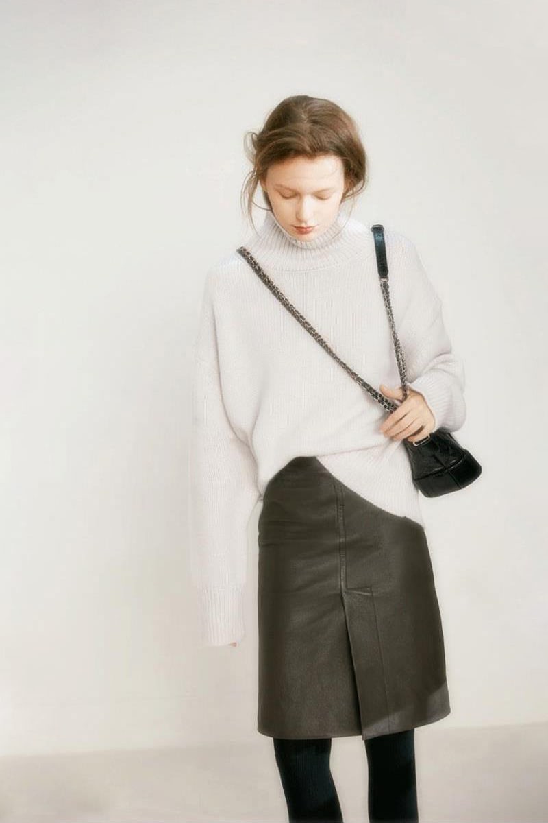 Thick Loose Slouchy Wool Turtleneck Sweater