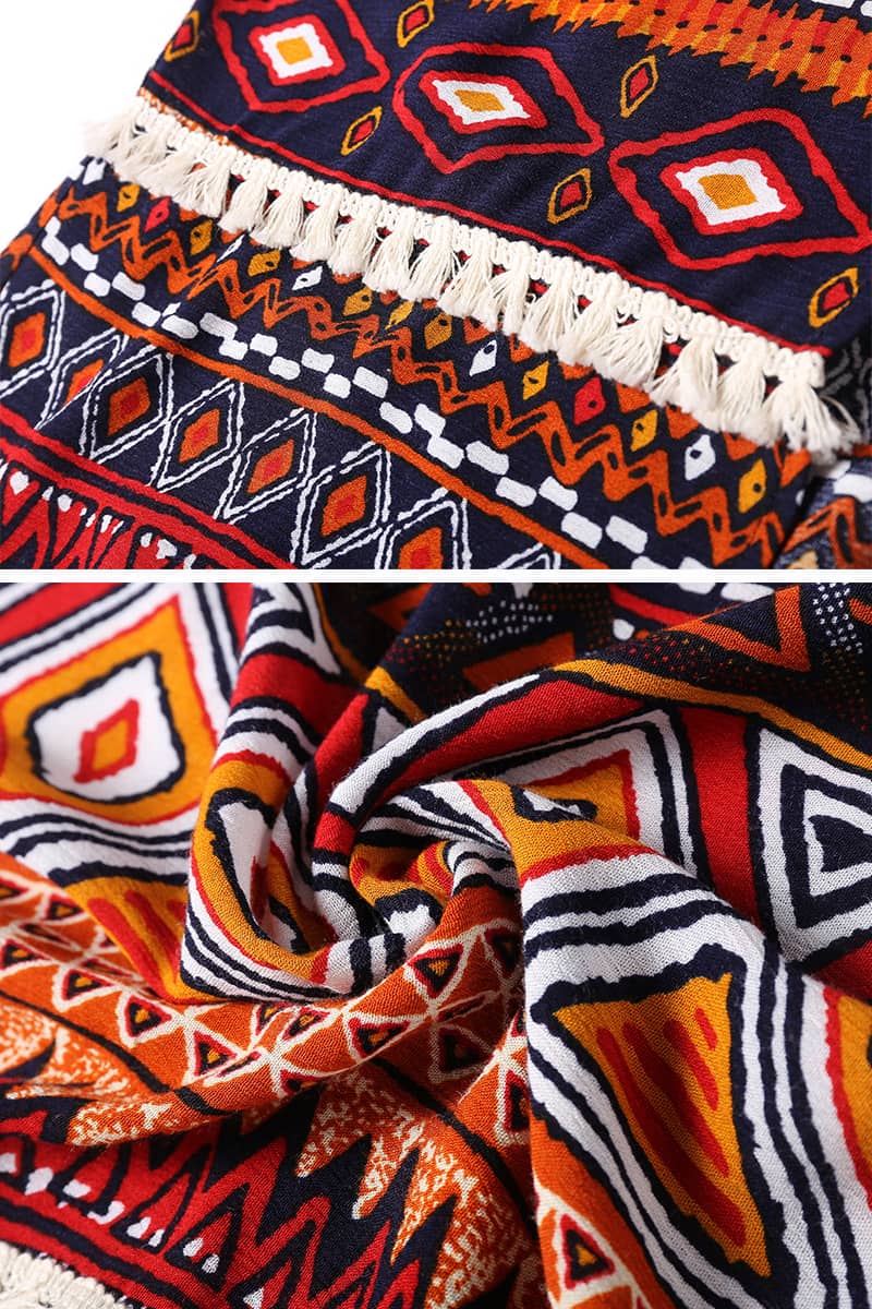 Shawl print cardigan top  | IFAUN