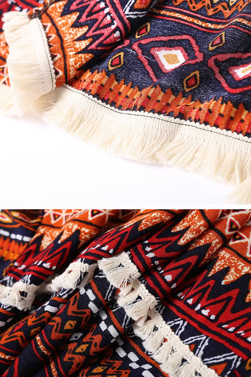 Shawl print cardigan top  | IFAUN