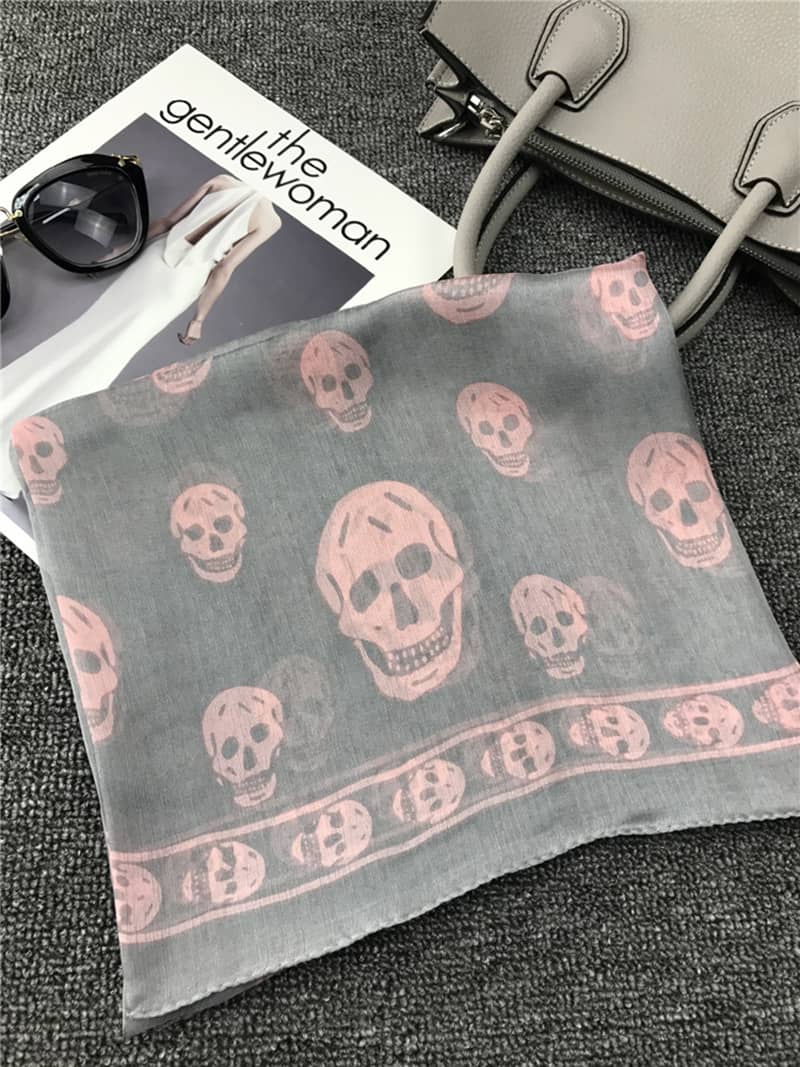 Classic skull silk big square scarf - 135*135cm