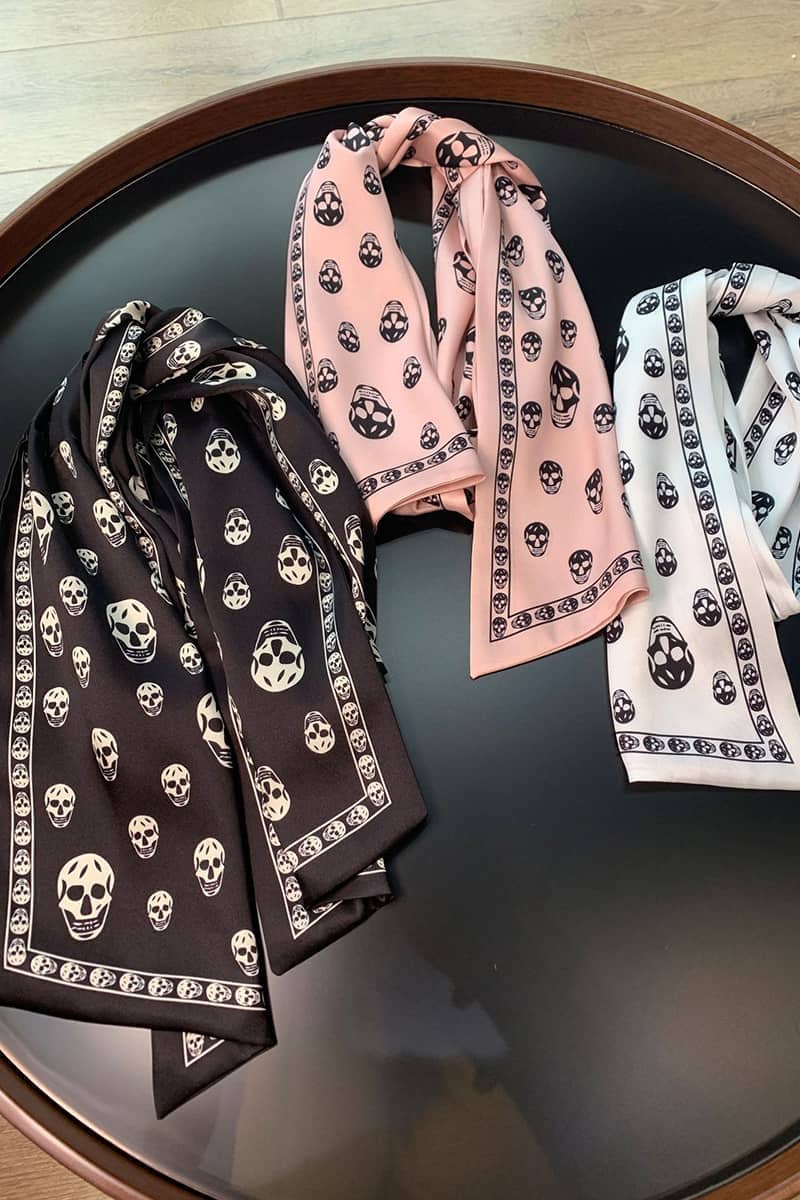Skull print scarf - 160*20cm