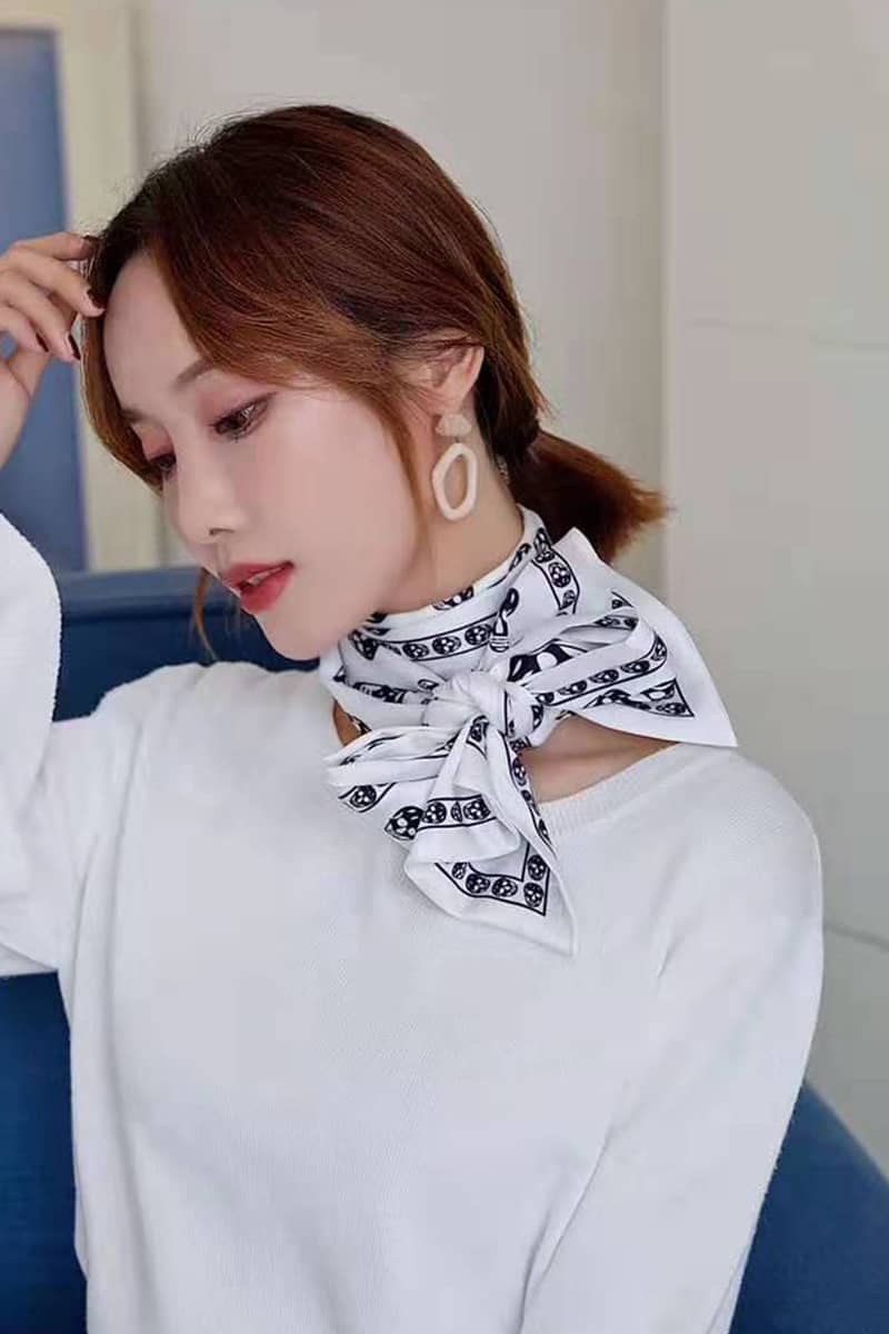 Skull print scarf - 160*20cm