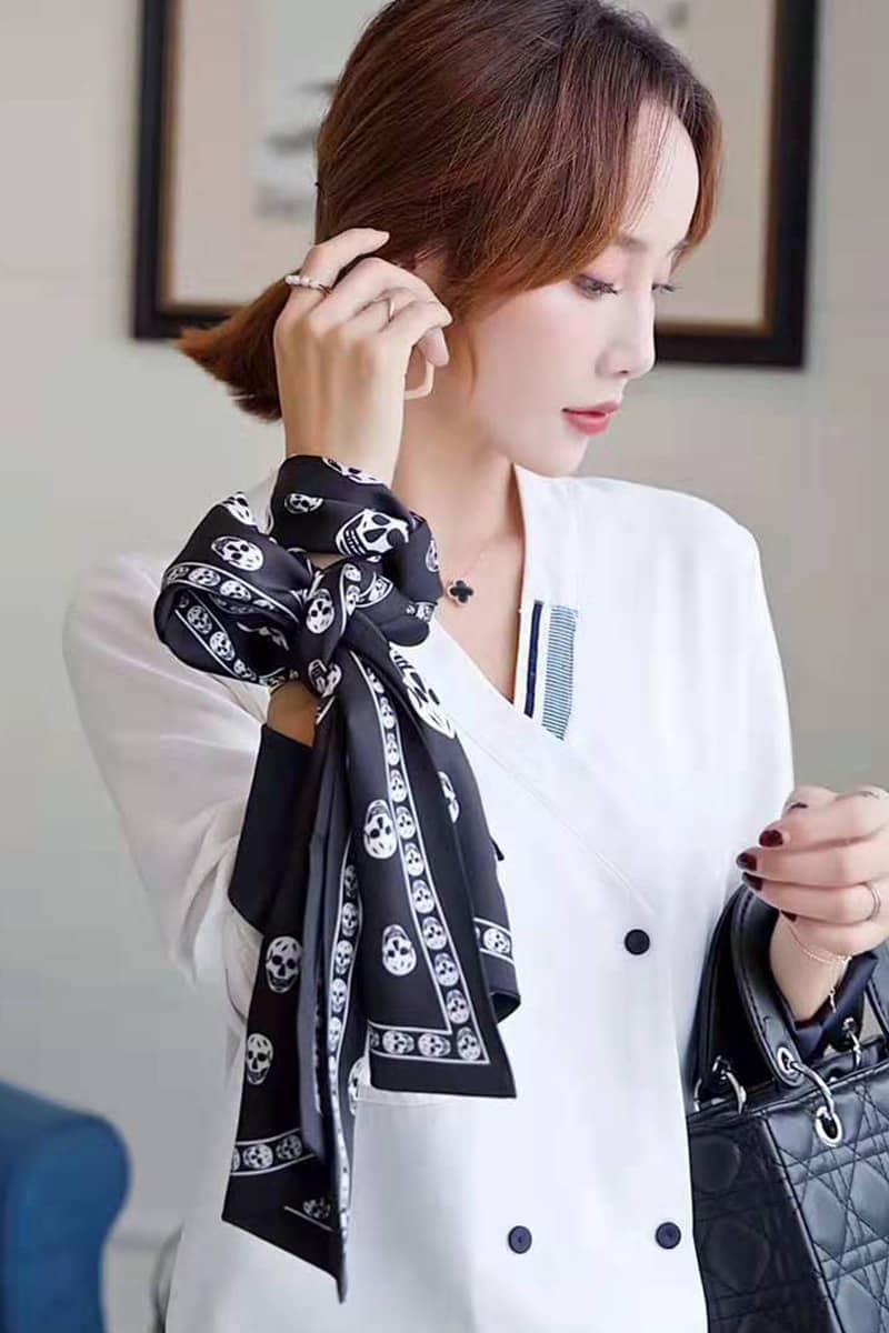 Skull print scarf - 160*20cm