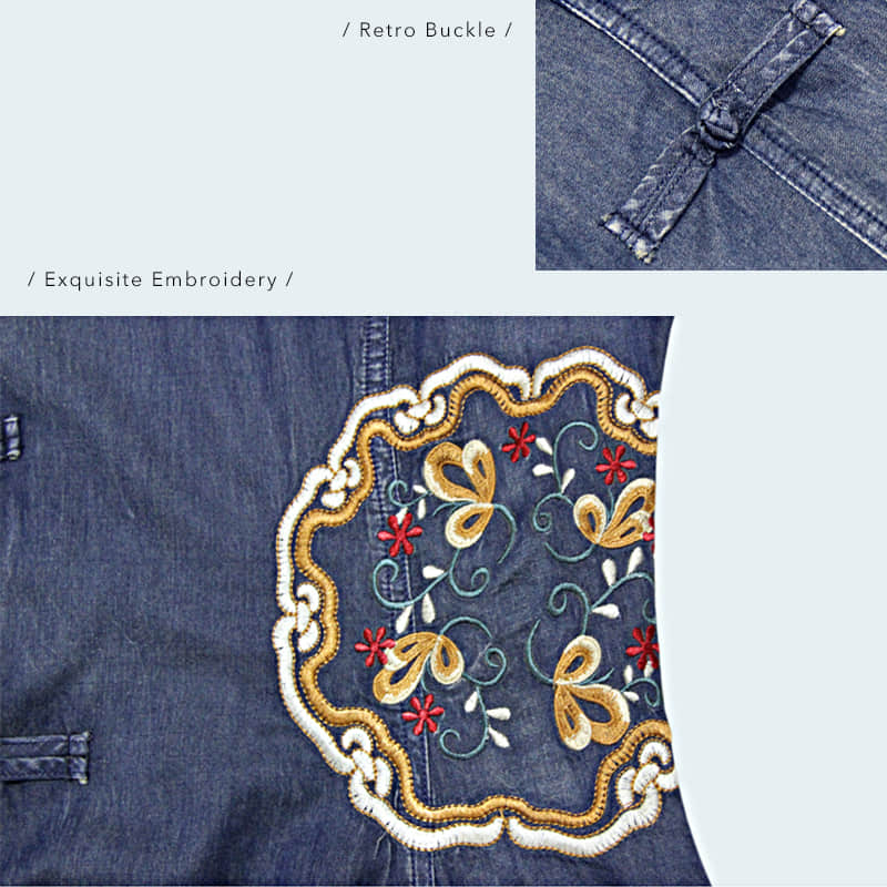 Woman's Spring retro embroidery slim dress  | IFAUN