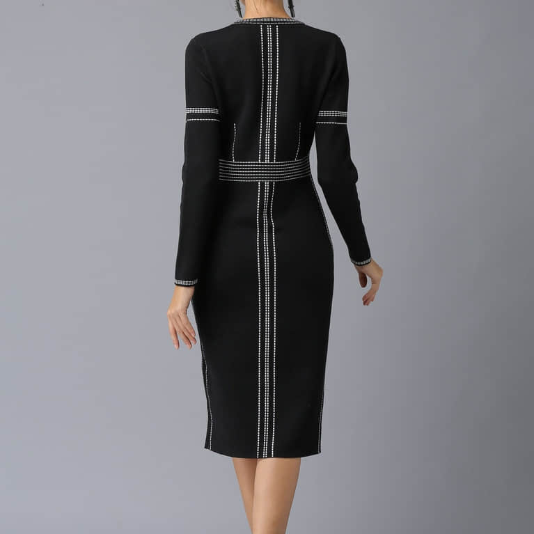 Women's knitted dress mid-length  | IFAUN