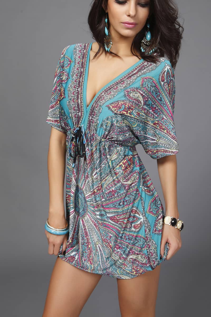 Sexy milk silk print dress  | IFAUN