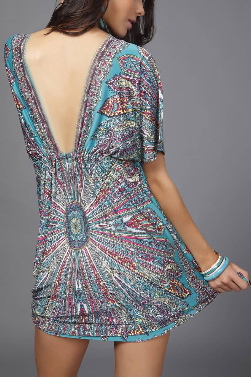 Sexy milk silk print dress  | IFAUN