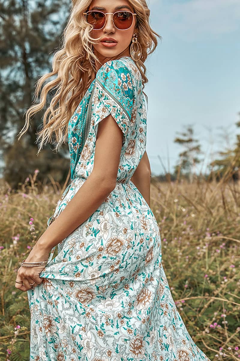 Casual holiday print dress