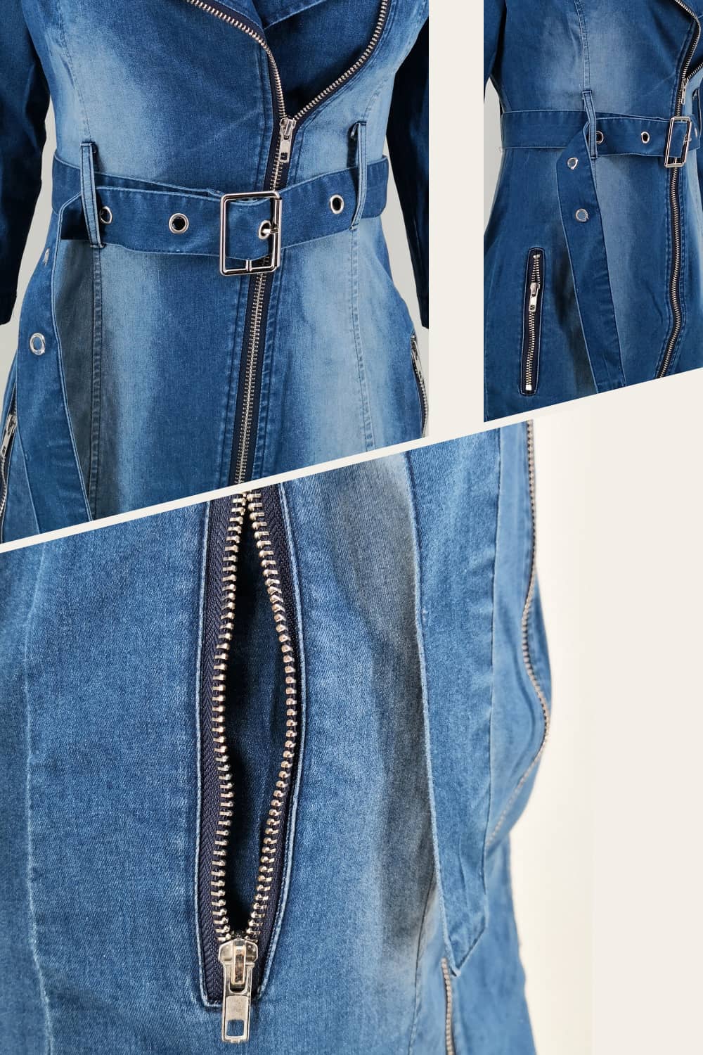 Stretch denim dress  | IFAUN