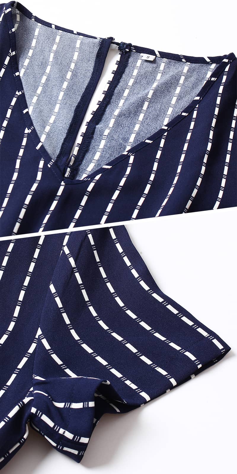 Women's V-neck sexy temperament striped dress  | IFAUN