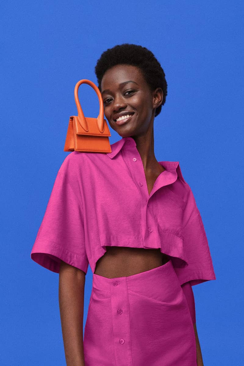 Hot pink short-sleeved shirt and hip skirt dress  | IFAUN