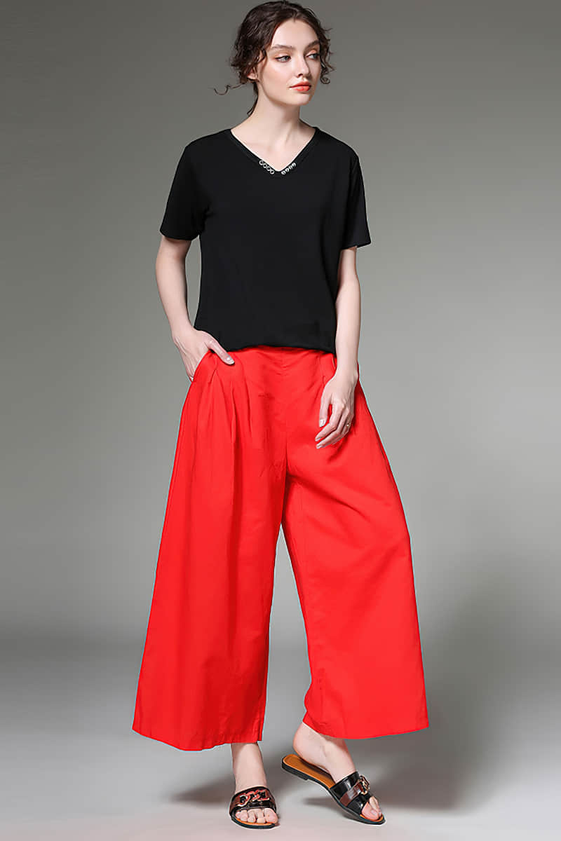 Large size loose and thin linen pants  | IFAUN