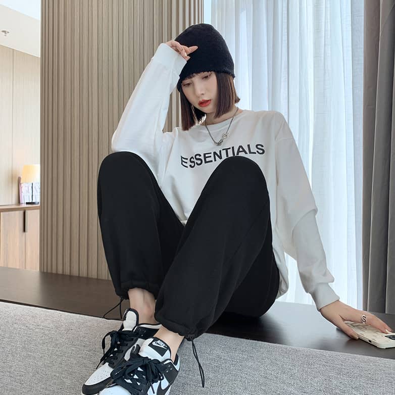 Women's winter lamb fleece wide leg pants