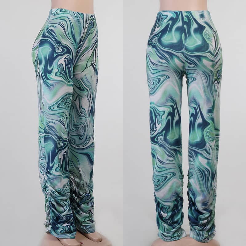 Tie-Dye Colorful High-Rise Wide-Leg Pants