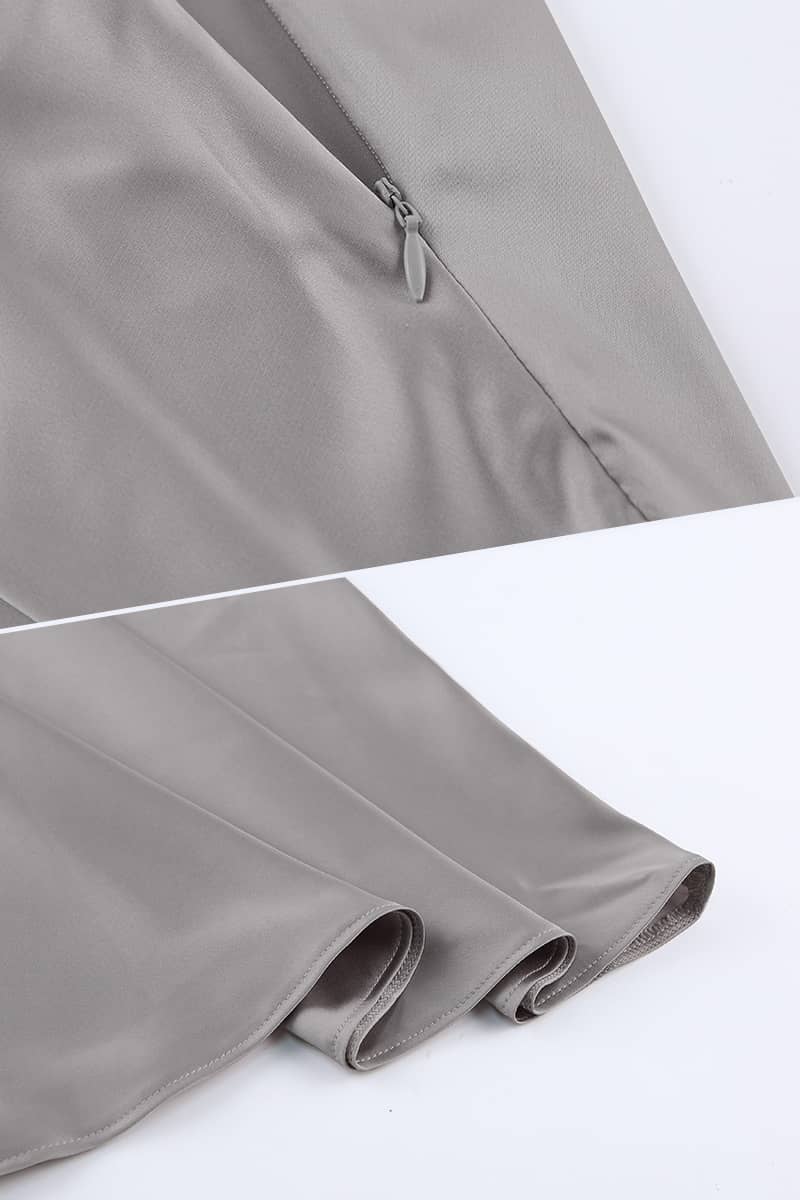 High waist silky drape midi skirt fishtail skirt