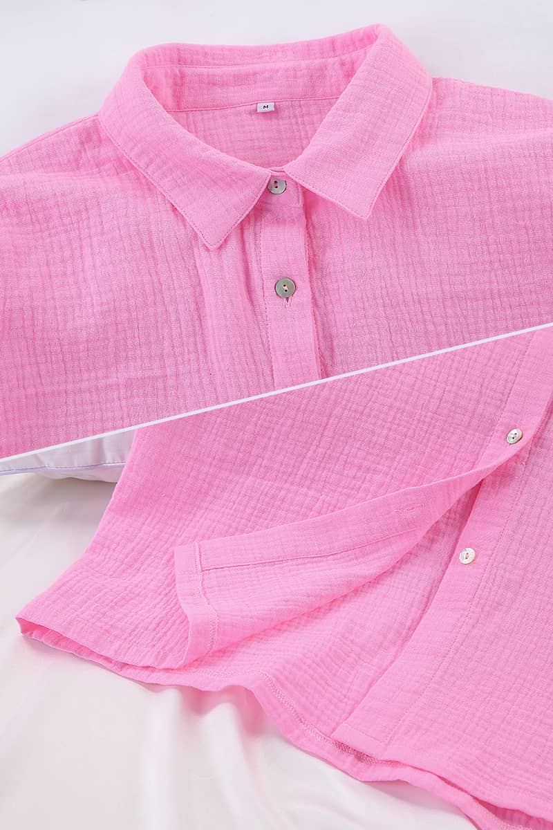 Women's cardigan shorts cotton two-piece suit  | IFAUN