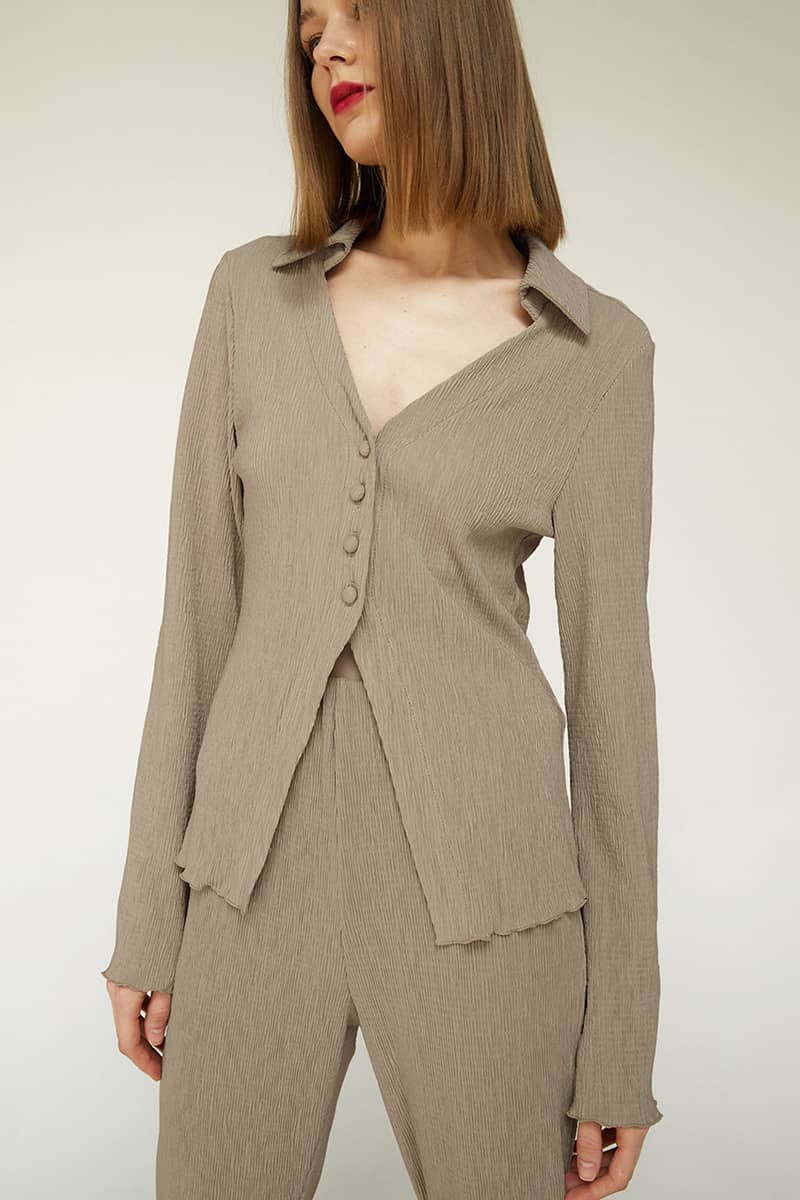 Women's elastic band slim fit 2 piece set