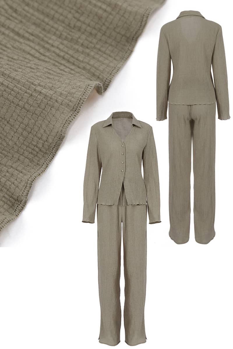 Women's elastic band slim fit 2 piece set