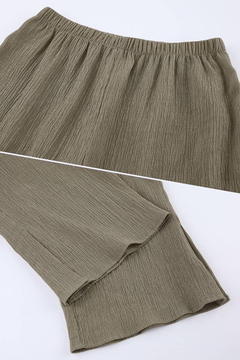 Women's elastic band slim fit 2 piece set