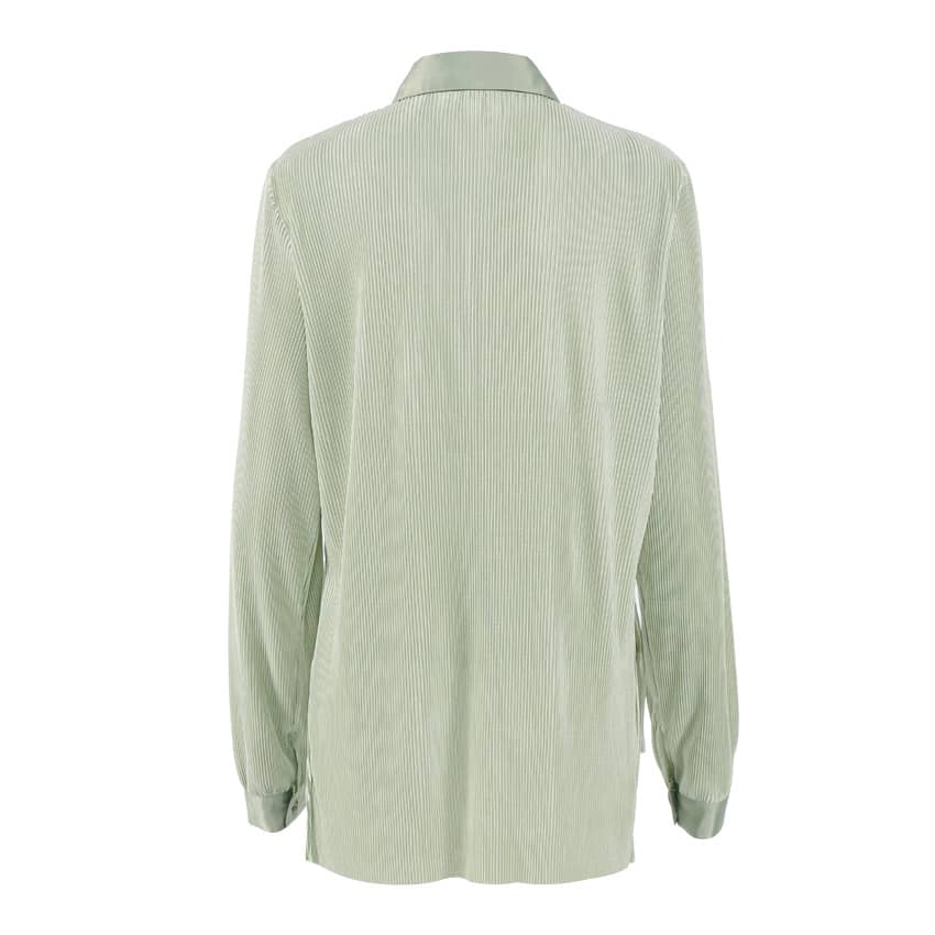 Lazy style pleated 2-piece suit for women