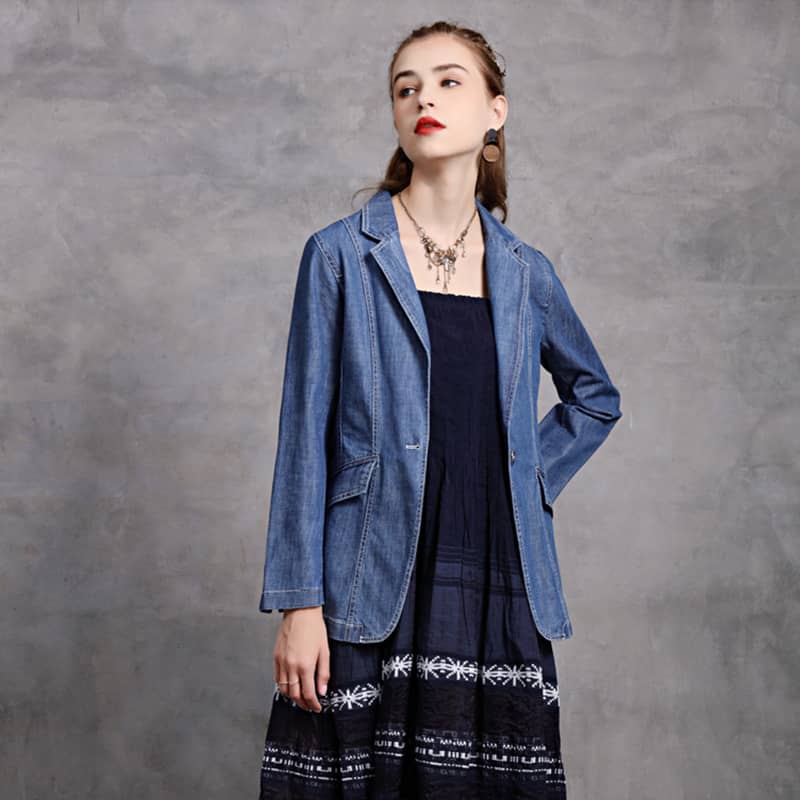 Women's fashion retro cardigan casual small suit jacket  | IFAUN