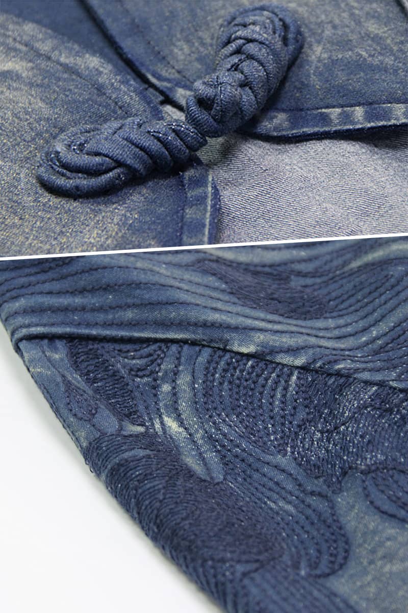 Denim jacket 3/4 sleeves outerwear women