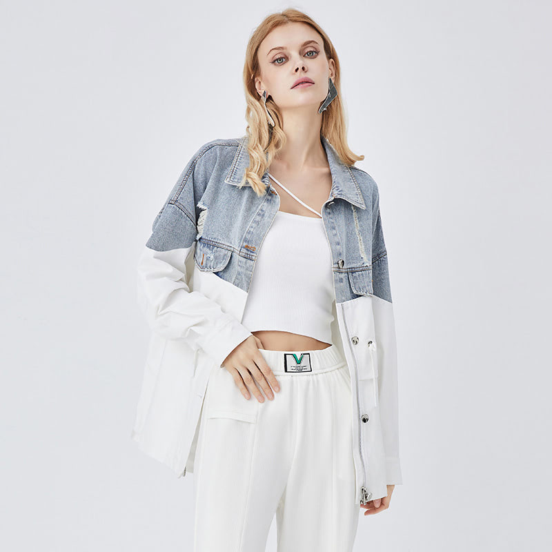 French-style commuter denim jacket