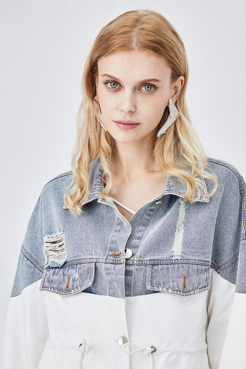 French-style commuter denim jacket