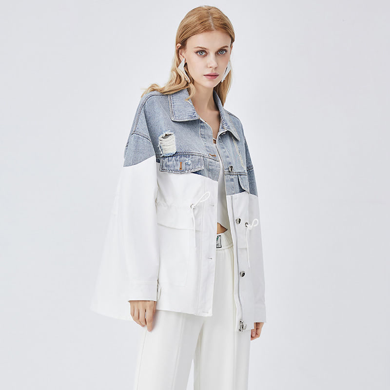 French-style commuter denim jacket